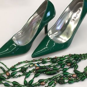 Ladies heels gorgeous color of green